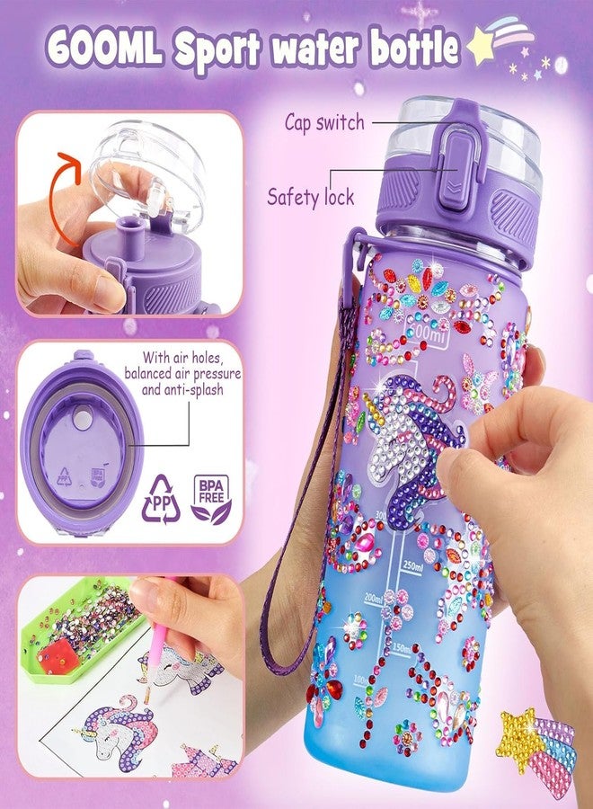 Cleboen Unicorn Gift for Girls Toys with Kids Karaoke/Microphone/Headphone/DIY Water Bottle/Keychain/Bracelet/Comb, Christmas Birthday Gifts for Girls 3 4 5 6 7 8 9 10+ Year Old Girl Gift Unicorn Toys - Image 4